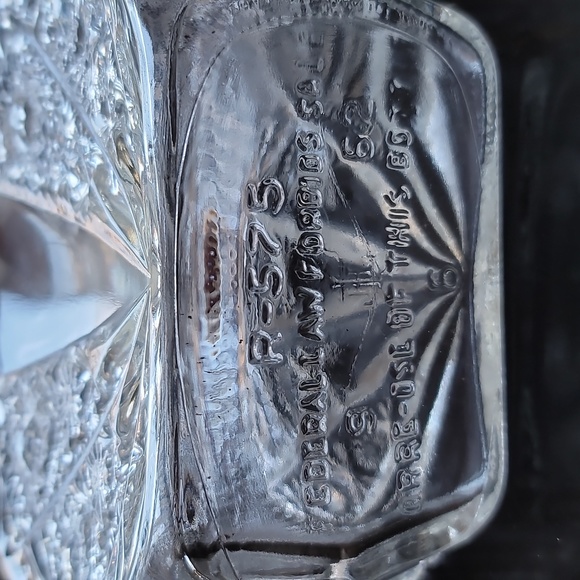 Vintage Depression Glass Embossed Liquor Decanter with Glass Corked Top - Picture 5 of 5